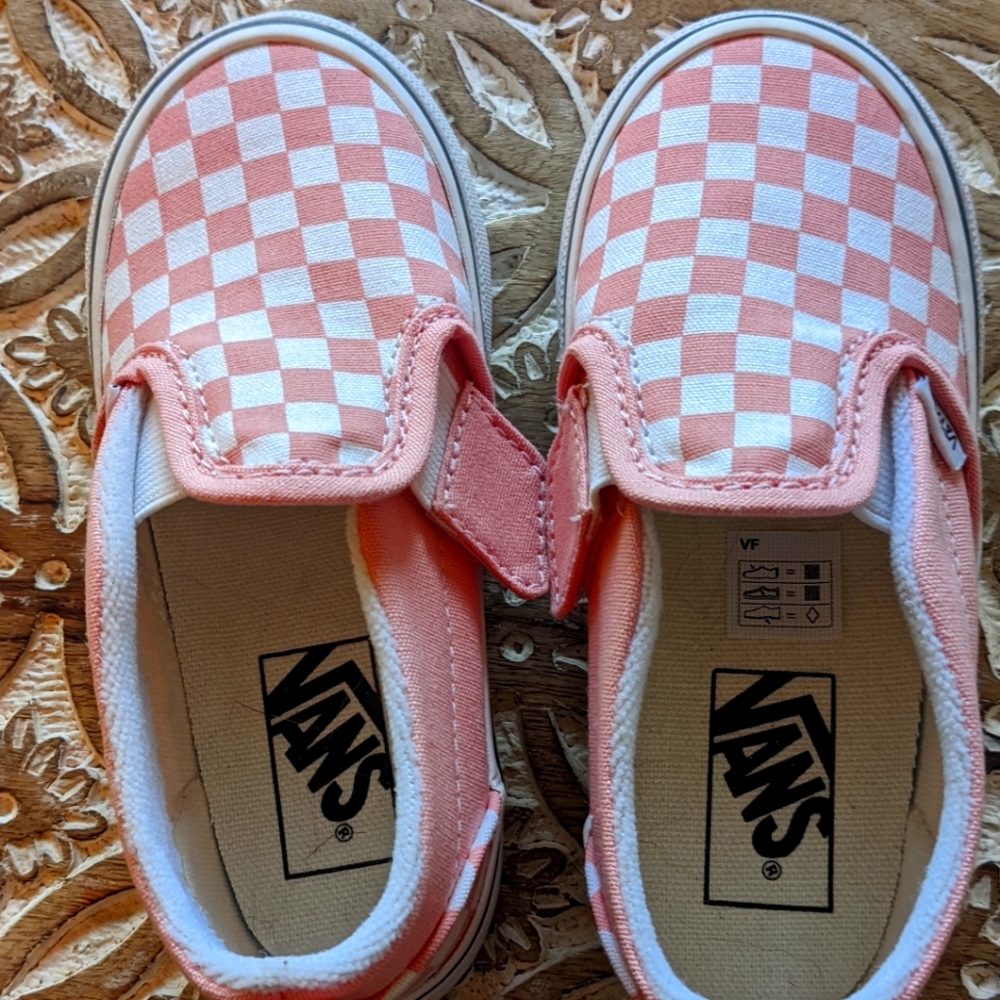 Brand new pink checker Vans.